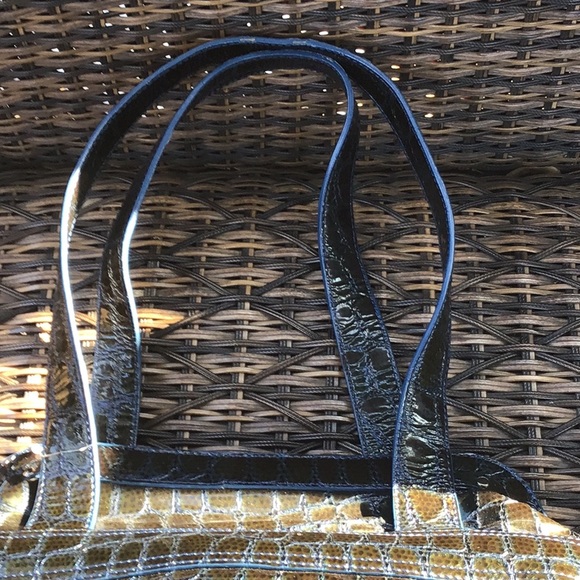 Charlie Lawson Blue croc like design leather bag - Picture 7 of 7